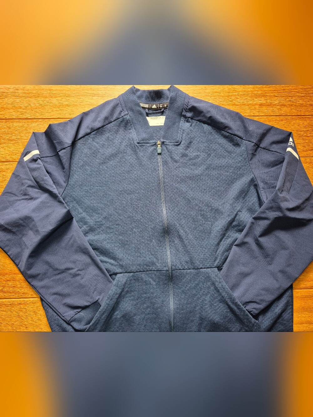 Adidas Men's Team Squad Bomber Jacket - Navy Blue - Size 2XL